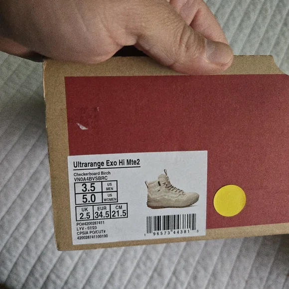 Vans Ultrarange Exo Hi Mte 2 Women Size 5 Checkerboard Birch Tan 012026 - Picture 10 of 10
